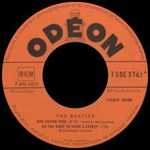 THE BEATLES FRANCE EP - A - 1963 10 21 - SLEEVE C LABEL TYPE ORANGE 1 - ODEON SOE 3741 - pic 3