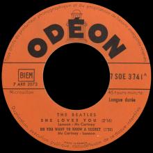 THE BEATLES FRANCE EP - A - 1963 10 21 - SLEEVE D LABEL TYPE ORANGE 2 - ODEON SOE 3741 - pic 3