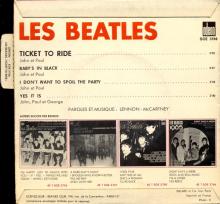 THE BEATLES FRANCE EP - A - 1965 05 17 - SLEEVE 1 RECORD 1 - ODEON SOE 3766 - pic 1