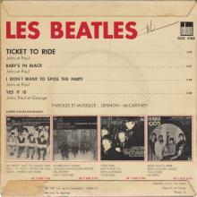 THE BEATLES FRANCE EP - A - 1965 05 17 - SLEEVE 2 RECORD 1 - ODEON SOE 3766 - pic 1