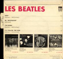 THE BEATLES FRANCE EP - A - 1965 07 23 - SLEEVE 0 RECORD 1 - ODEON SOE 3769  - pic 2
