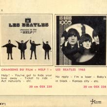 THE BEATLES FRANCE EP - A - 1965 09 01 - SLEEVE 4 RECORD 1 - ODEON SOE 3771 - pic 2