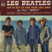 THE BEATLES FRANCE EP - A - 1965 10 01 - SLEEVE 0 RECORD 1 - ODEON SOE 3772 - pic 1