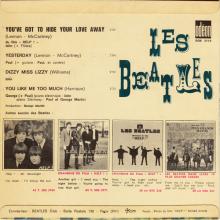 THE BEATLES FRANCE EP - A - 1965 10 01 - SLEEVE 2 RECORD 1 - ODEON SOE 3772 - pic 1