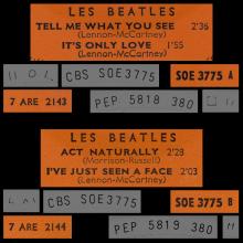 THE BEATLES FRANCE EP - A - 1965 10 19 - SLEEVE 1 RECORD 1 - ODEON SOE 3775 - pic 3