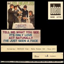 THE BEATLES FRANCE EP - A - 1965 10 19 - SLEEVE 1 RECORD 1 - ODEON SOE 3775 - pic 4