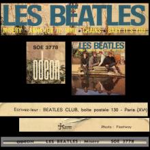 THE BEATLES FRANCE EP - A - 1965 11 19 - SLEEVE 1 RECORD 1 - ODEON SOE 3778 - pic 4