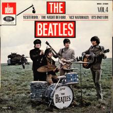 THE BEATLES FRANCE EP - B - 1965 10 00 - MOE 21.004 - LES BEATLES VOl. 4 - pic 1