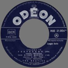 THE BEATLES FRANCE EP - B - 1965 10 00 - MOE 21.004 - LES BEATLES VOl. 4 - pic 3