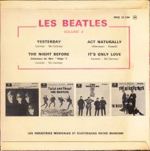 THE BEATLES FRANCE EP - B - 1965 10 01 - MOE 21.004 - LES BEATLES VOl. 4 - pic 2