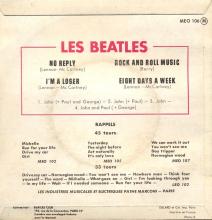 THE BEATLES FRANCE EP - C - 1966 03 04 - MEO 106 - SLEEVE 1 LABEL 1 - BIEM - pic 2