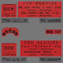 THE BEATLES FRANCE EP - C - 1966 03 21 - MEO 107 - SLEEVE 1 LABEL 1 - BIEM - pic 4