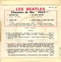 THE BEATLES FRANCE EP - C - 1966 06 09 - MEO 116 - SLEEVE 1 LABEL 2 - BIEM - pic 2