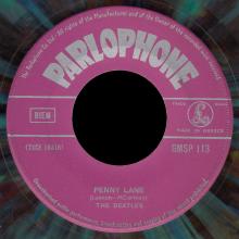THE BEATLES MULTICOLOR GREECE - GMSP 113 - STRAWBERRY FIELDS FOREVER ⁄ PENNY LANE - OPEN CENTER - pic 5