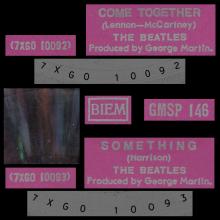 THE BEATLES MULTICOLOR GREECE - GMSP 146 - COME TOGETHER ⁄ SOMETHING - PUSH-OUT CENTER - pic 1