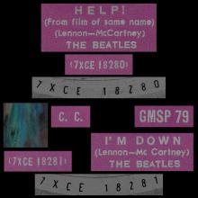 THE BEATLES MULTICOLOR GREECE - GMSP  79 - HELP ! ⁄ I'M DOWN - OPEN CENTER - pic 1