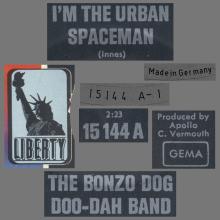 THE BONZO DOG DOO DAH BAND - I'M THE URBAN SPACEMAN - GERMANY - LIBERTY - 15144 A - pic 4