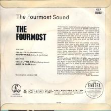 THE FOURMOST - HELLO LITTLE GIRL ⁄ I'M IN LOVE - GEP 8892 - UK - EP - pic 1