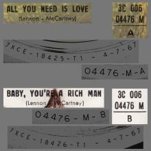 THE GREATEST STORY - ALL YOU NEED IS LOVE ⁄ BABY YOU'RE A RICH MAN - 3C 006-04466 - APPLE - A - pic 2
