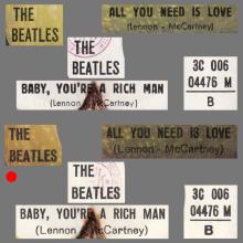 THE GREATEST STORY - ALL YOU NEED IS LOVE ⁄ BABY YOU'RE A RICH MAN - 3C 006-04466 - APPLE - B  - pic 1