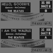 THE GREATEST STORY - HELLO GOODBYE ⁄ I AM THE WALRUS - 3C 006-04477 - BLACK LABEL - A - pic 2