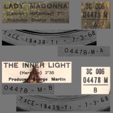 THE GREATEST STORY - LADY MADONNA ⁄ THE INNER LIGHT  - 3C 006-04478 - APPLE - A - pic 2