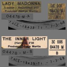 THE GREATEST STORY - LADY MADONNA ⁄ THE INNER LIGHT  - 3C 006-04478 - APPLE - B - pic 2