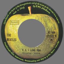 THE GREATEST STORY - P.S. I LOVE YOU ⁄ I WANT TO HOLD YOUR HAND - 3C 006-04453 - APPLE - A - pic 1