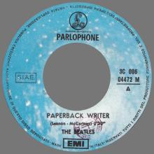 THE GREATEST STORY - PAPERBACK WRITER ⁄ RAIN - 3C 006-04472 - BLUE LABEL - A - pic 1