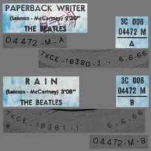 THE GREATEST STORY - PAPERBACK WRITER ⁄ RAIN - 3C 006-04472 - BLUE LABEL - A - pic 2