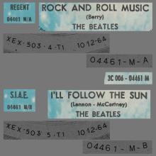 THE GREATEST STORY - ROCK AND ROLL MUSIC ⁄ I'LL FOLLOW THE SUN - 3C 006-04461 - BLUE LABEL - A - pic 1