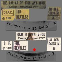 THE GREATEST STORY - THE BALLAD OF JOHN AND YOKO ⁄ OLD BROWN SHOE - 3C 006-04108 - APPLE - B - pic 2