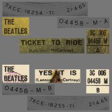 THE GREATEST STORY - TICKET TO RIDE ⁄ YES IT IS - 3C 006-04458 - APPLE - B - pic 2