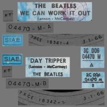 THE GREATEST STORY - WE CAN WORK IT OUT ⁄ DAY TRIPPER - 3C 006-04470 - BLUE LABEL - B - pic 2