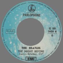 THE GREATEST STORY - YESTERDAY ⁄ THE NIGHT BEFORE - 3C 006-04454 - BLUE LABEL - B  - pic 1