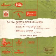 THE TUDOR MINSTRELS - ITALY - LOVE IN THE OPEN AIR ⁄ BAHAMA SOUND - UNITED ARTISTS - UA 3122 - pic 1