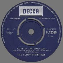 THE TUDOR MINSTRELS - UK - LOVE IN THE OPEN AIR ⁄ A THEME FROM THE FAMILY WAY - DECCA - F.12536 - pic 1
