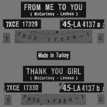 TURKEY - LA 4137 - B - BLACK LABEL - FROM ME TO YOU ⁄ THANK YOU GIRL - pic 1