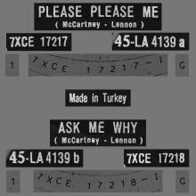 TURKEY - LA 4139 - B - BLACK LABEL - PLEASE PLEASE ME ⁄ ASK ME WHY - pic 1