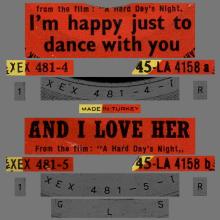 TURKEY - LA 4158 - D - I'M HAPPY JUST TO DANCE WITH YOU ⁄ AND I LOVE HER - pic 1