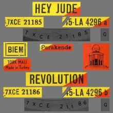 TURKEY - LA 4296 - E - HEY JUDE ⁄ REVOLUTION  - pic 1