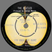 TURKEY - LA 4317 - LET IT BE ⁄ YOU KNOW MY NAME - pic 1