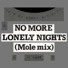 UK 1984 10 29 PAUL McCARTNEY - NO MORE LONELEY NIGHTS ( MOLE MIX ) - 12 R DJ 6080T - 12INCH PROMO - pic 1