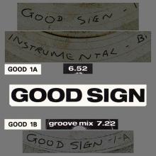 UK 1989 07 31 GOOD SIGN ⁄ GOOD SIGN INSTRUMENTAL - GOOD 1 - 12INCH PROMO - pic 2