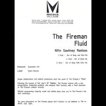 UK 1999 09 06 THE FIREMAN FLUID NITIN SAWHNEY REMIXES - HYPRO 12008 - 12INCH PROMO - pic 7