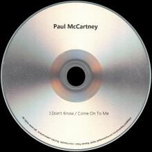 2018 09 18 - PAUL McCARTNEY - I DON'T KNOW ⁄ COME ON TO ME - EU ⁄ HOLLAND - CDR PROMO - pic 1