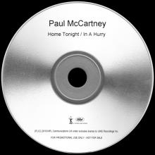 UK 2018 09 18 - 2019 11 29 - PAUL McCARTNEY - HOME TONIGHT ⁄ IN A HURRY - CDR - PROMO - pic 3