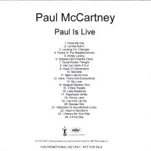 UK 2019 07 12 - PAUL McCARTNEY - PAUL IS  LIVE - PROMO CDR - pic 2