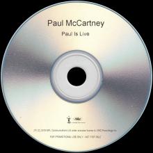UK 2019 07 12 - PAUL McCARTNEY - PAUL IS  LIVE - PROMO CDR - pic 1