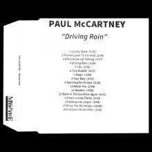 UK 2001 11 12 - PAUL MCCARTNEY DISCOGRAPHY - DRIVING RAIN - FULL CD 16 TRACKS - pic 1